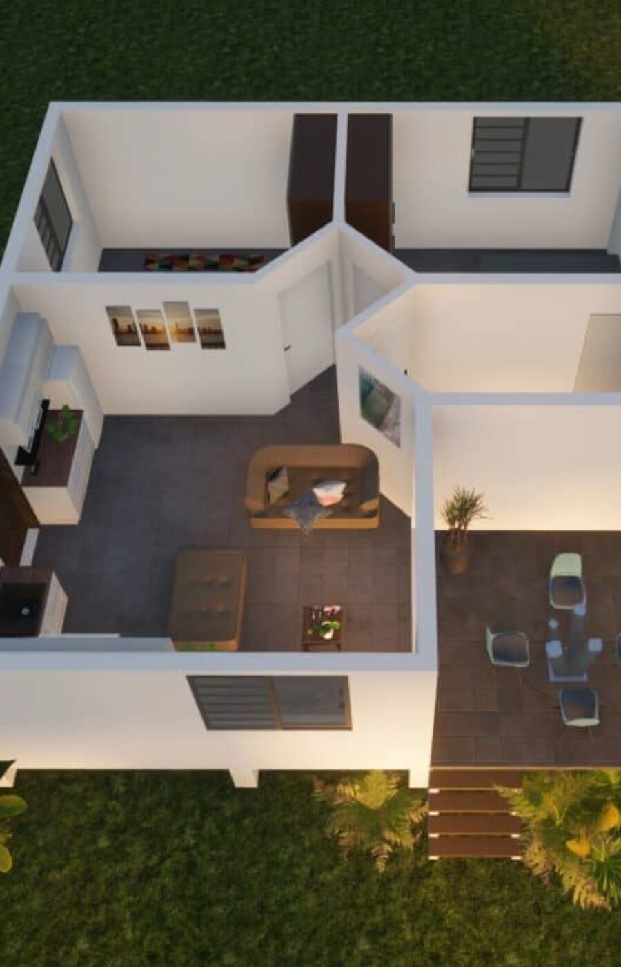 Kit Fare Tropical T3 Béton – sur pilotis