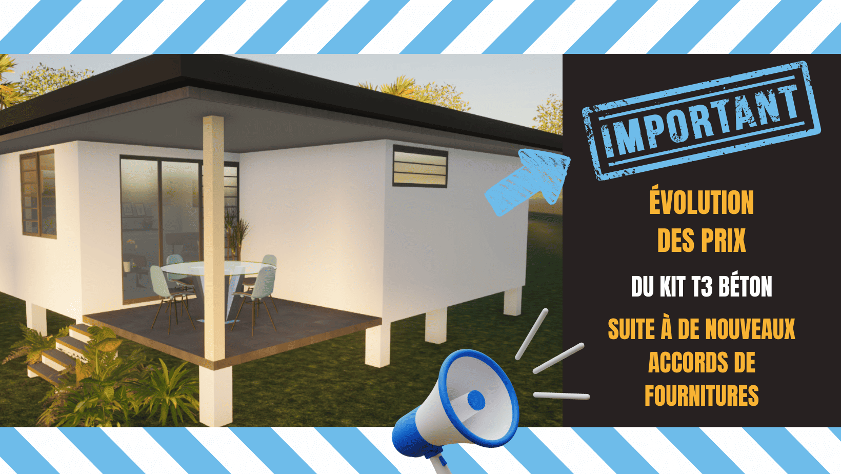 Info : Évolution du prix du Kit T3 Béton