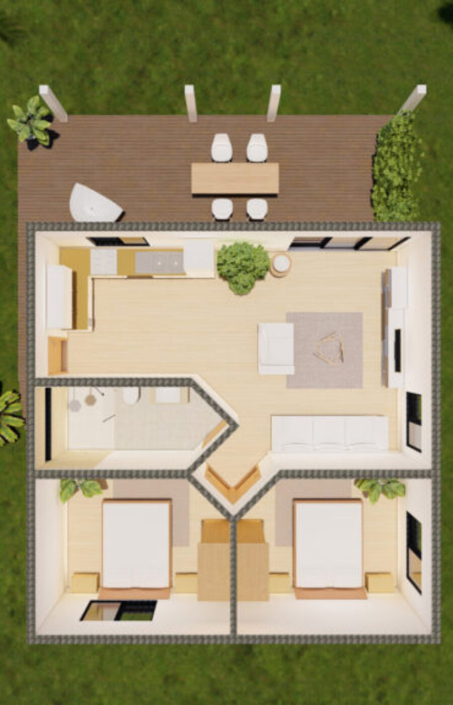 Kit Fare Tropical T3 Béton+ – sur pilotis