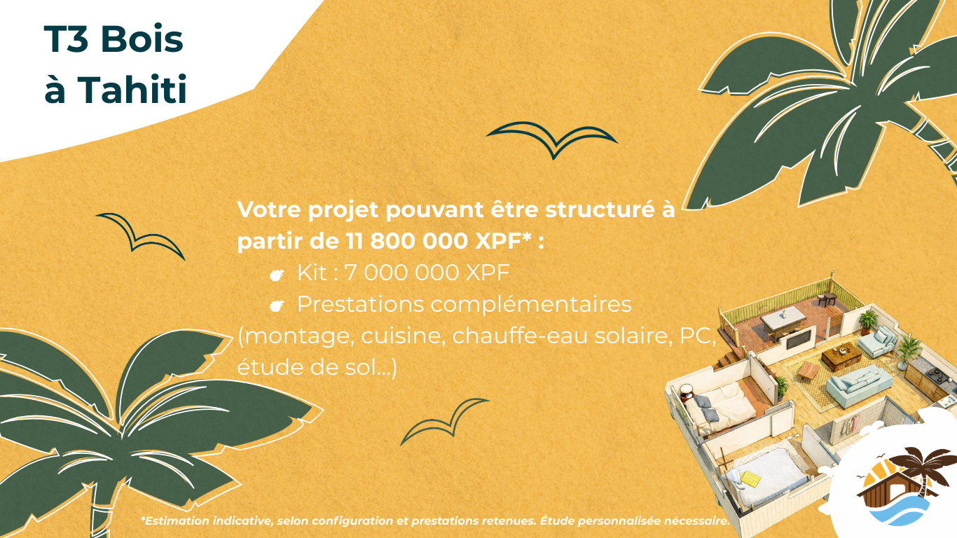 Devenez propriétaire d’une maison 2 chambres à Tahiti